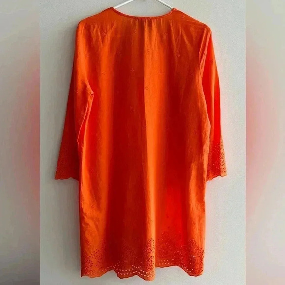 Miraclesuit x Talbot’s Eyelet Tunic Cover-Up, Orange, Swimwear, Size Medium - Picture 10 of 15